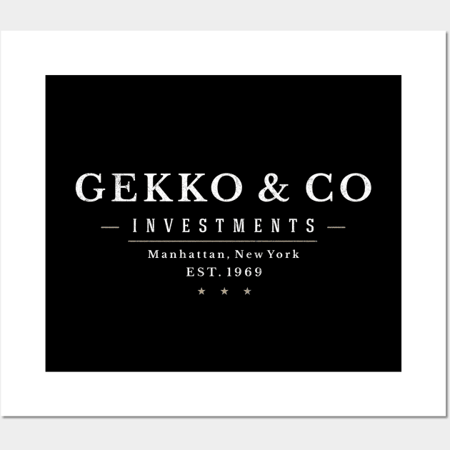 Gekko & Co - Wall Street - modern vintage logo Wall Art by BodinStreet